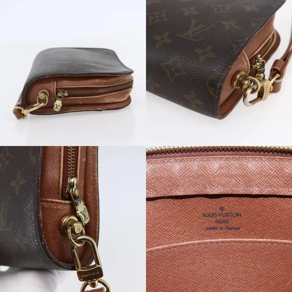 Louis Vuitton Monogram Orsay Clutch Bag Brown